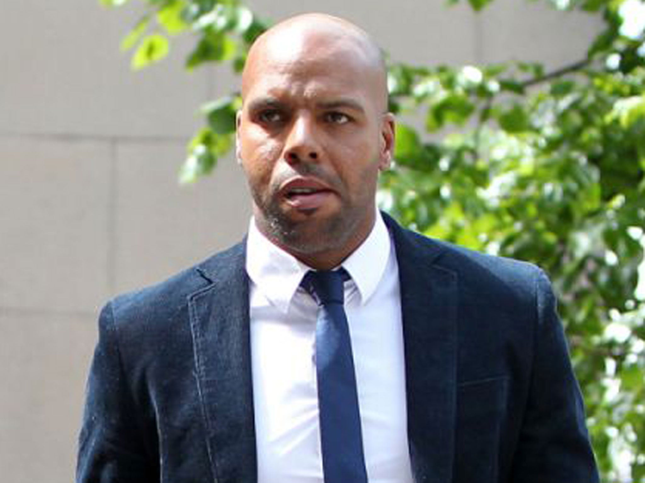 Marlon King arrives at Nottingham Crown Court, Nottingham, where was sentenced for dangerous driving